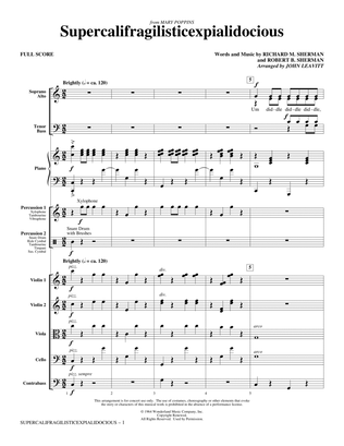 Supercalifragilisticexpialidocious (from Mary Poppins) (arr. John Leavitt) - Full Score