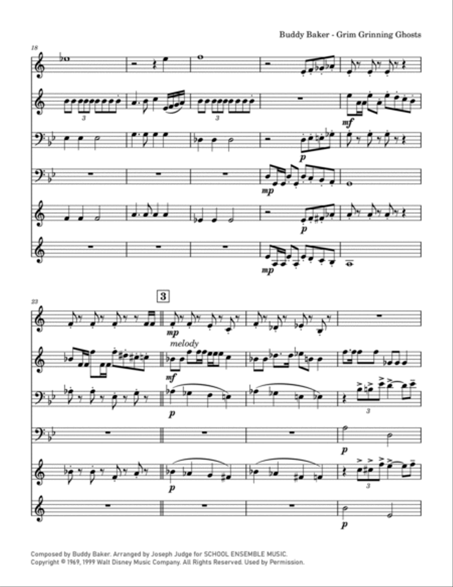Grim Grinning Ghosts Grim Grinning Ghosts Chamber Music scores gallery preview page 3