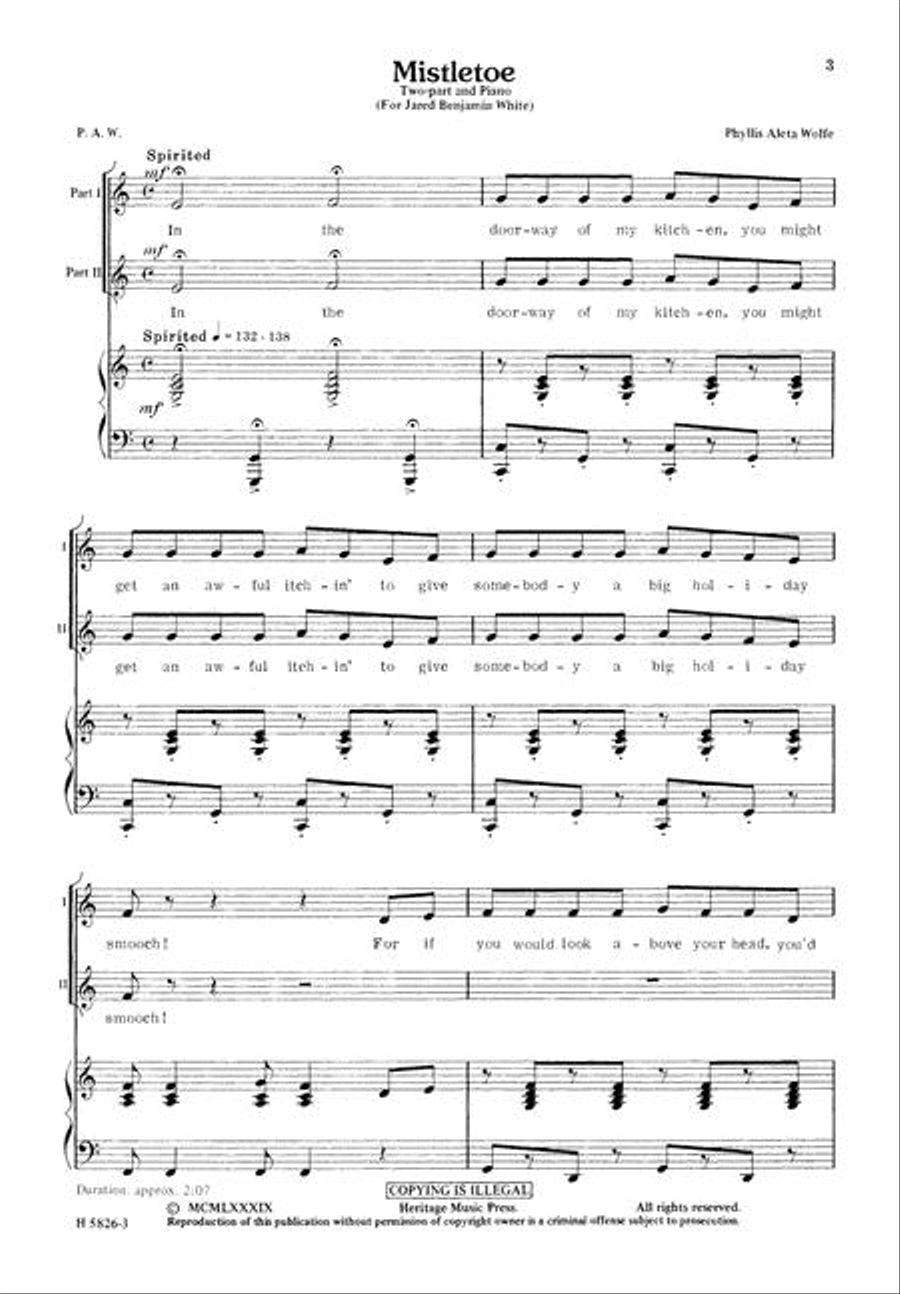 Mistletoe 2-Part scores gallery preview page 3