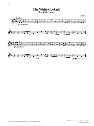 The White Cockade from Graded Music for Tuned Percussion, Book II