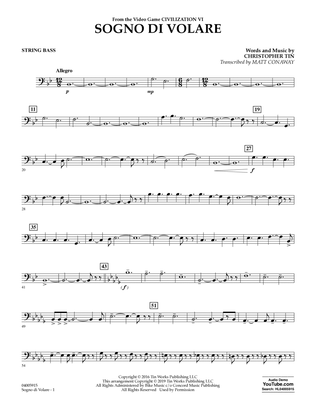 Sogno di Volare (from Civilization VI) (arr. Matt Conaway) - String Bass