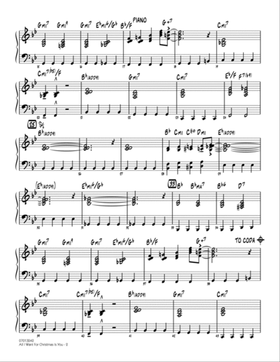 All I Want For Christmas Is You - Piano Easy Piano scores gallery preview page 2