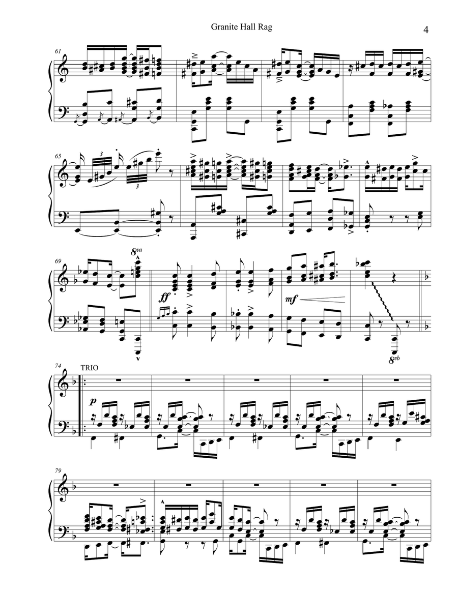 The New England Ragtime Suite Piano Solo scores gallery preview page 4