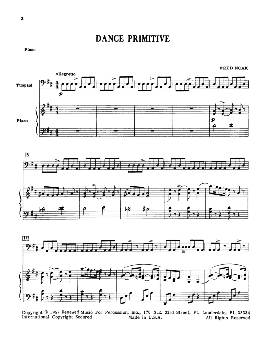 Dance Primitive Dance Primitive Piano Accompaniment scores gallery preview page 1