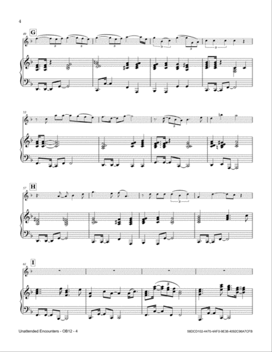 Unattended Encounters Piano scores gallery preview page 4