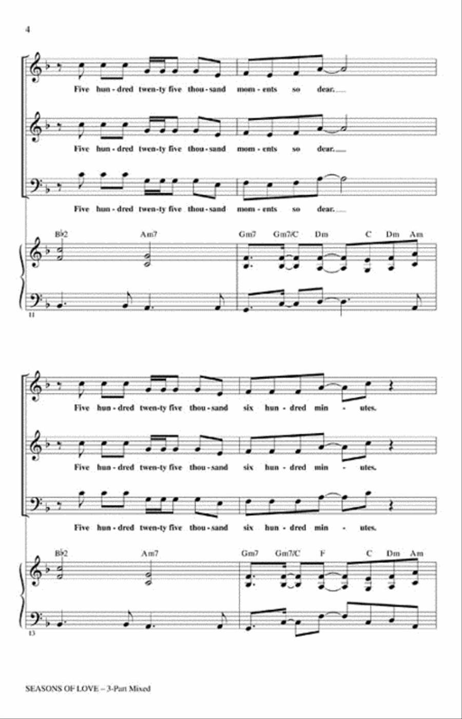 Seasons of Love 3-Part scores gallery preview page 3