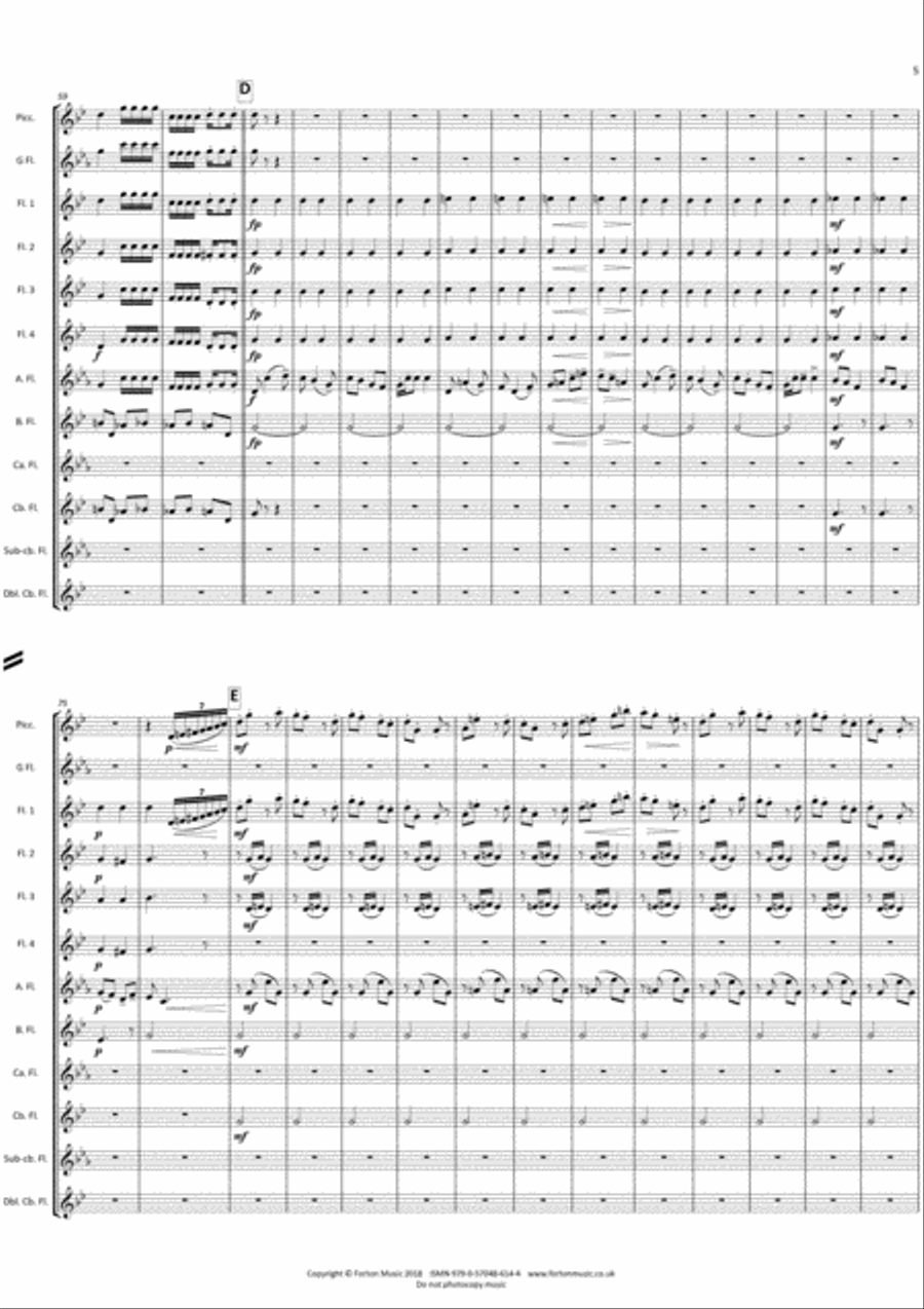 An American Suite Flute scores gallery preview page 5
