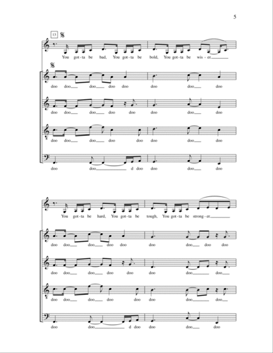 You Gotta Be You Gotta Be 4-Part scores gallery preview page 5