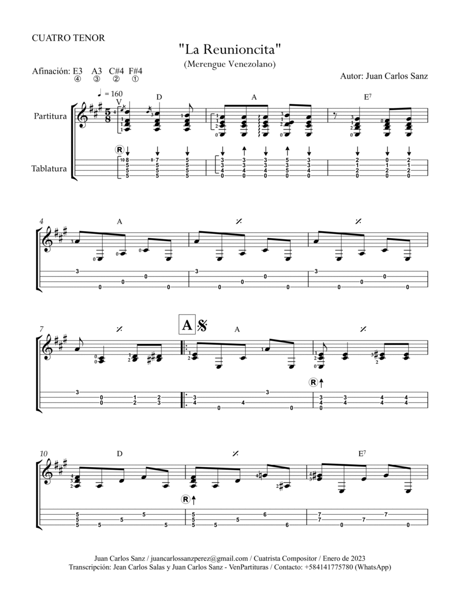 La reunioncita Ukulele scores gallery preview page 1