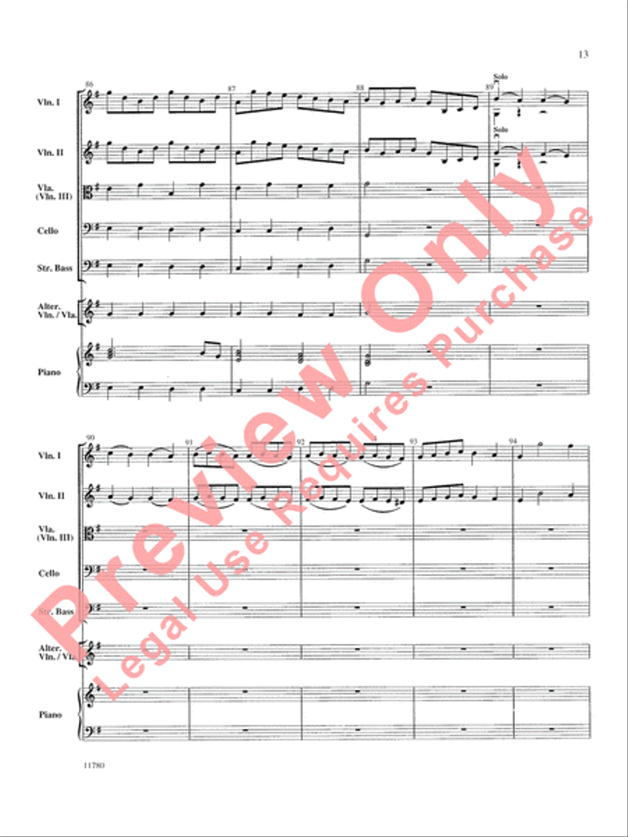 Entrance of the Queen of Sheba String Orchestra scores gallery preview page 14