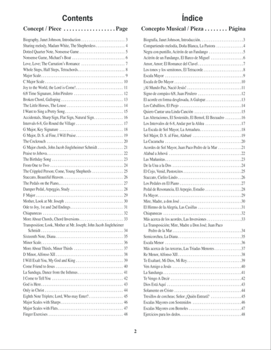Spanish/English Piano Method, Level 2 Piano Method scores gallery preview page 3