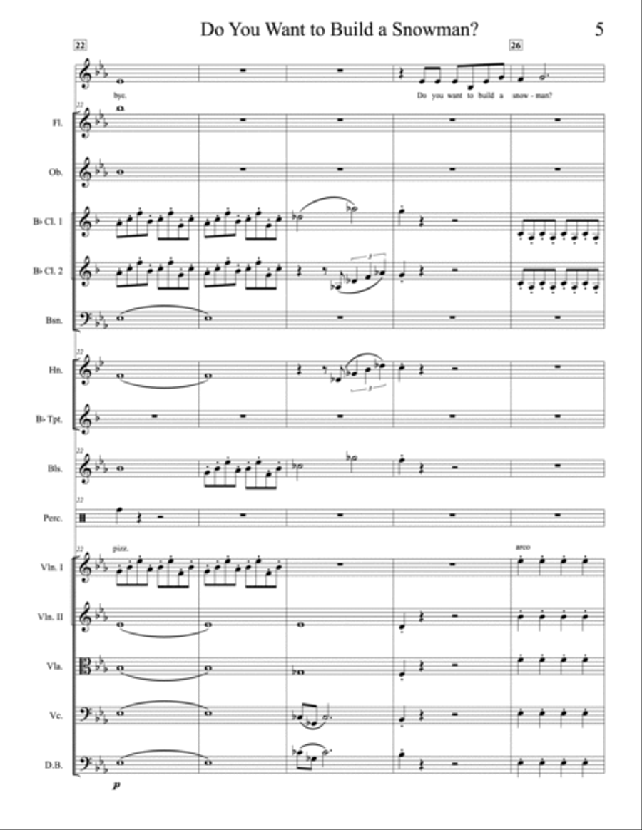 Do You Want To Build A Snowman? Large Ensemble scores gallery preview page 6