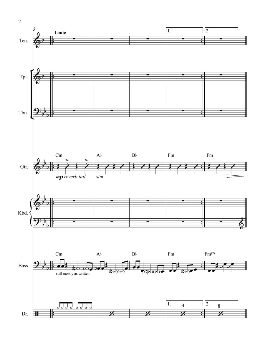 Drag Me Down Cover Band scores gallery preview page 2