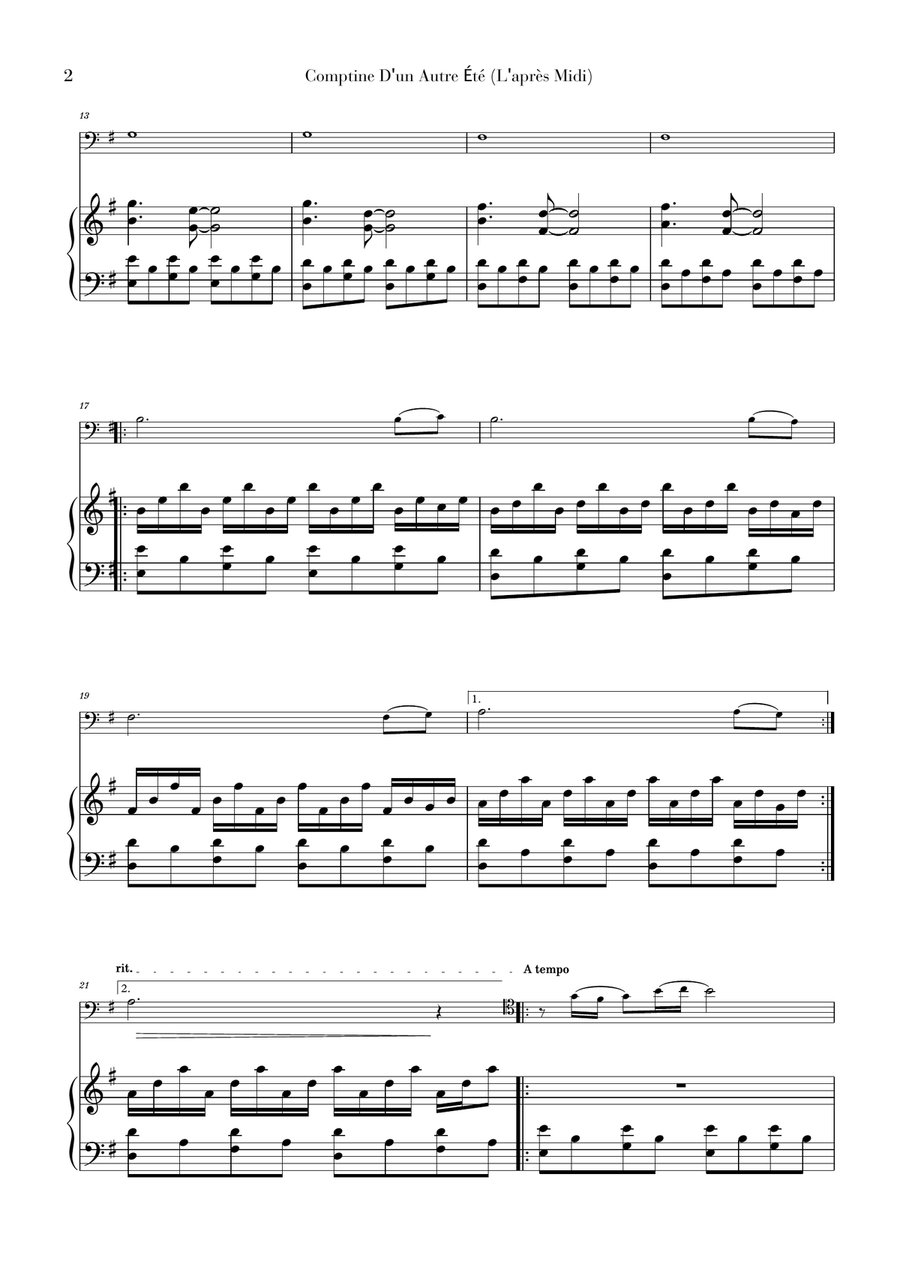 Comptine D'un Autre Été: L'après-midi String Duet scores gallery preview page 2