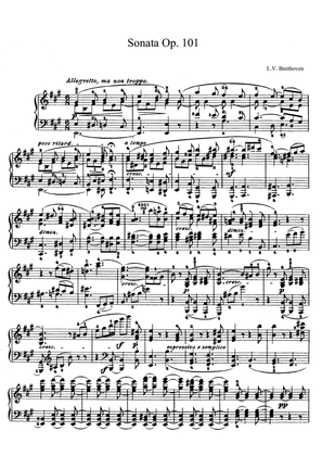 Beethoven Sonata No. 28 Op. 101 in A Major