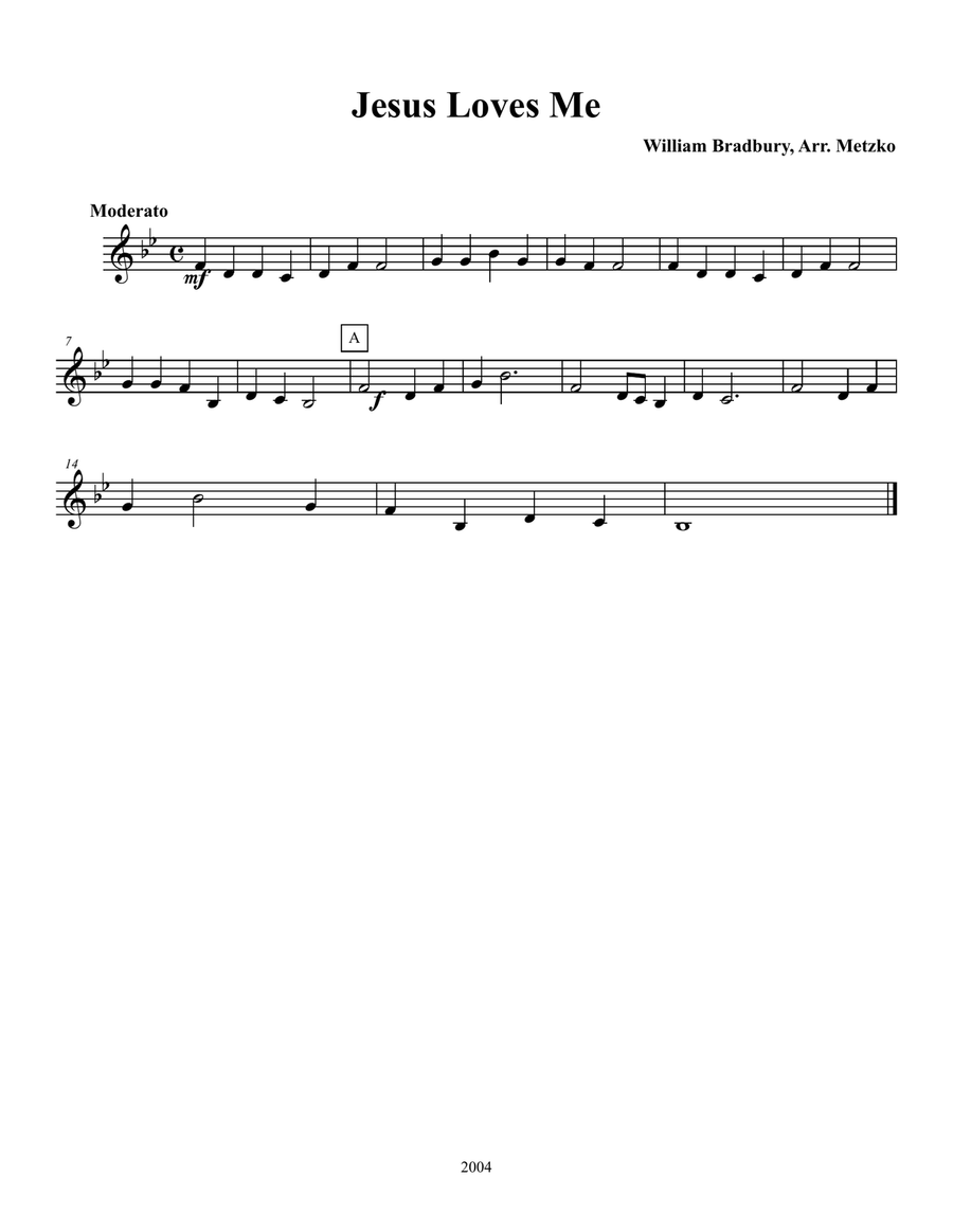 Jesus Loves Me for Concert Band Concert Band scores gallery preview page 5