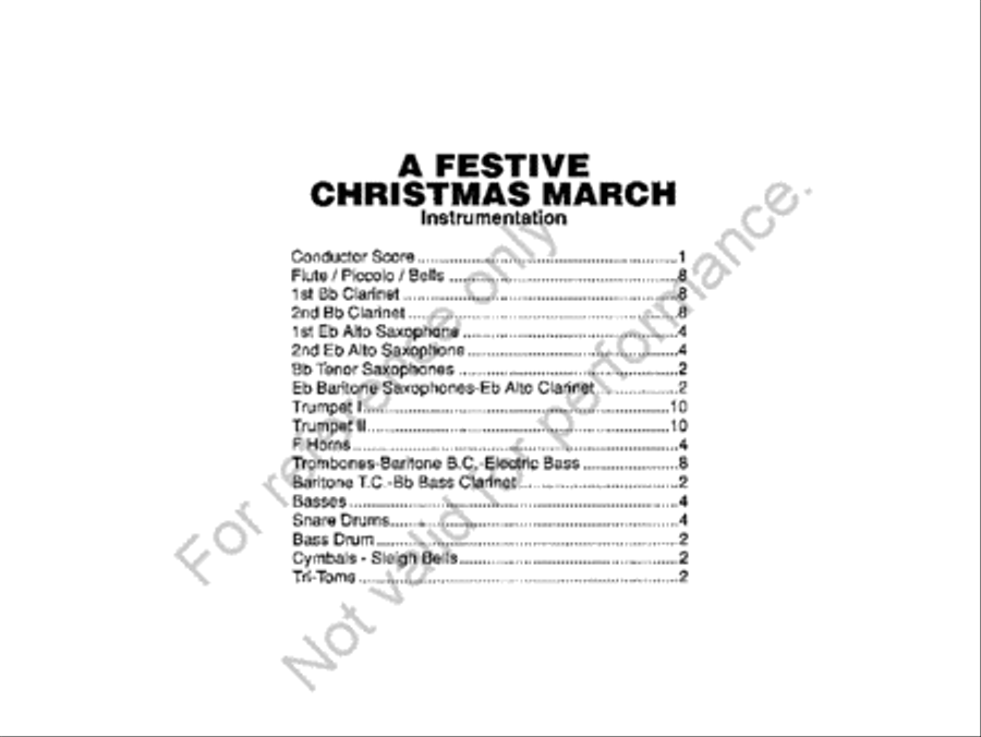 A Festive Christmas March Marching Band scores gallery preview page 2