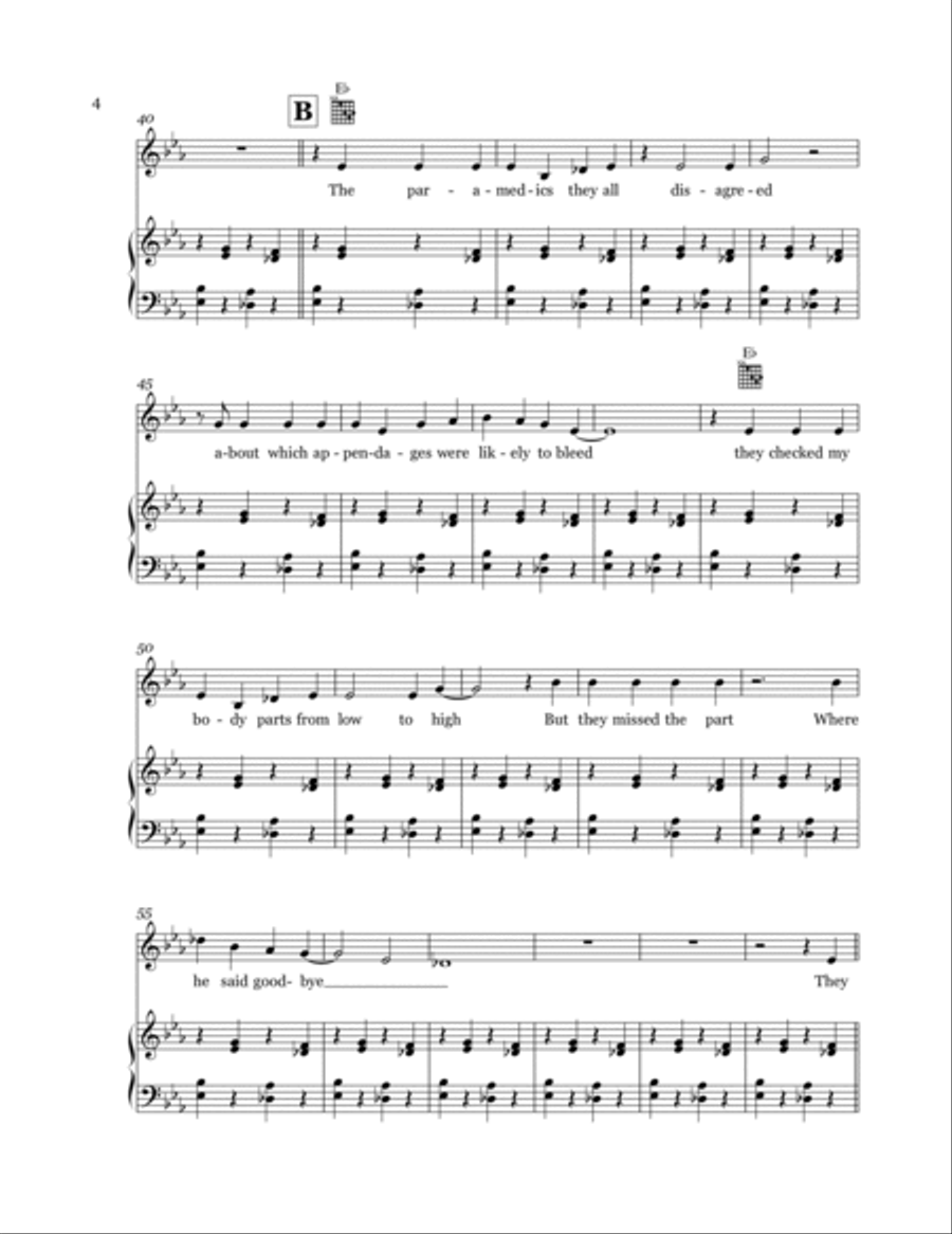 Internal Bleeding Piano, Vocal, Guitar scores gallery preview page 4
