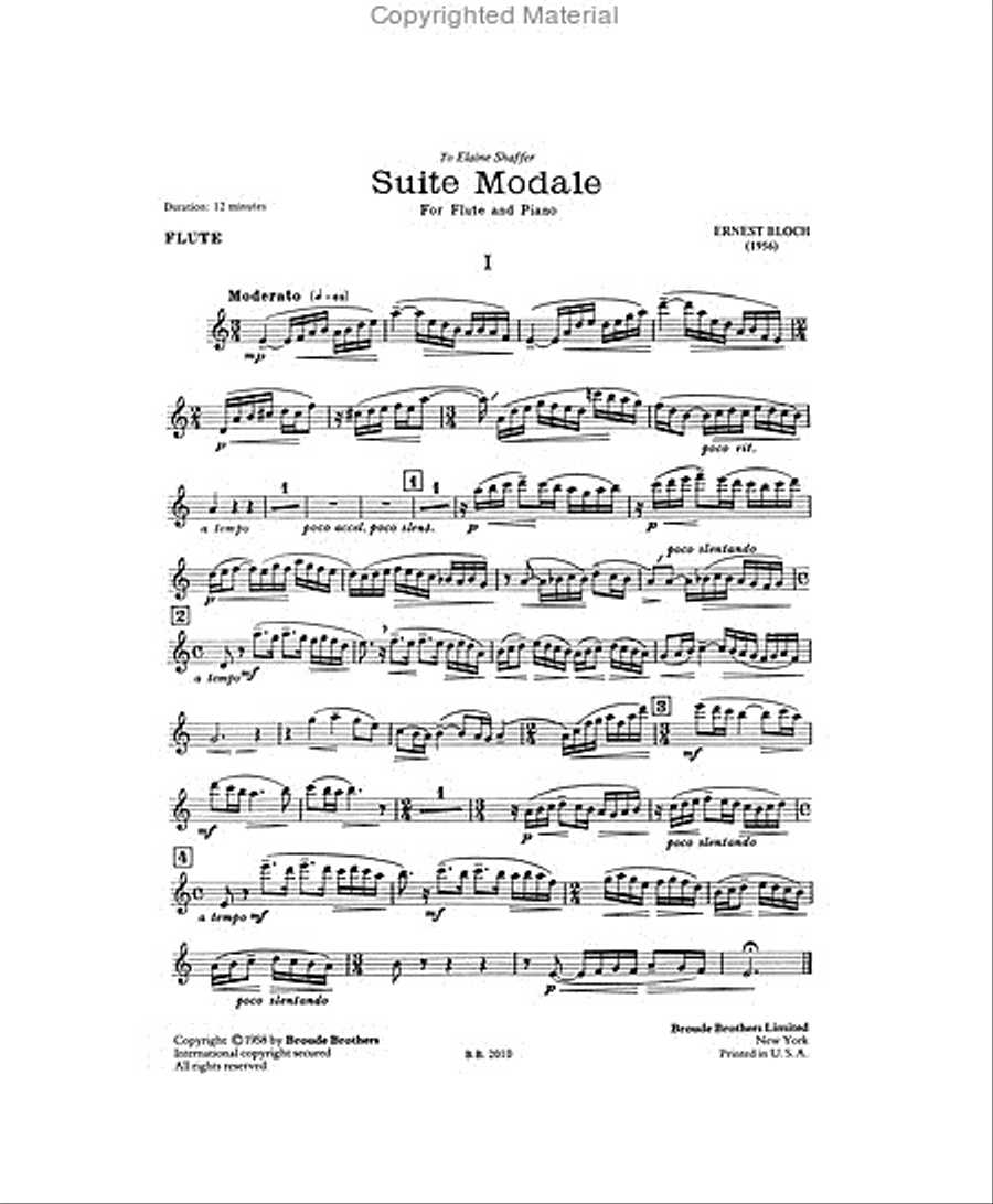 Suite Modale (Version for Flute and Piano) Flute Solo scores gallery preview page 2