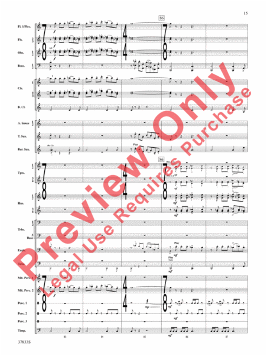 Symphonic Essay Symphonic Essay Concert Band scores gallery preview page 16