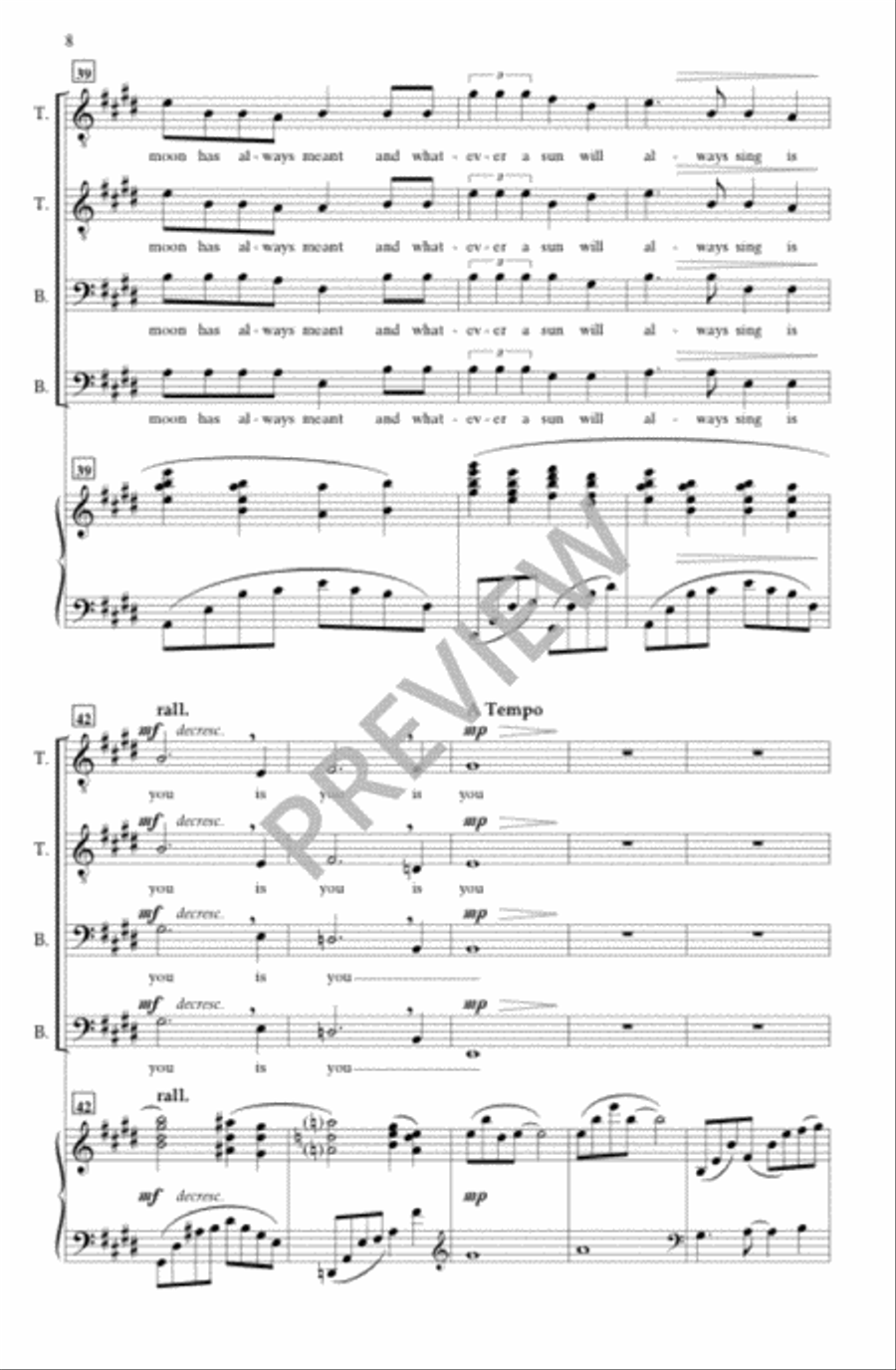 i carry your heart with me (TTBB) TTBB scores gallery preview page 7