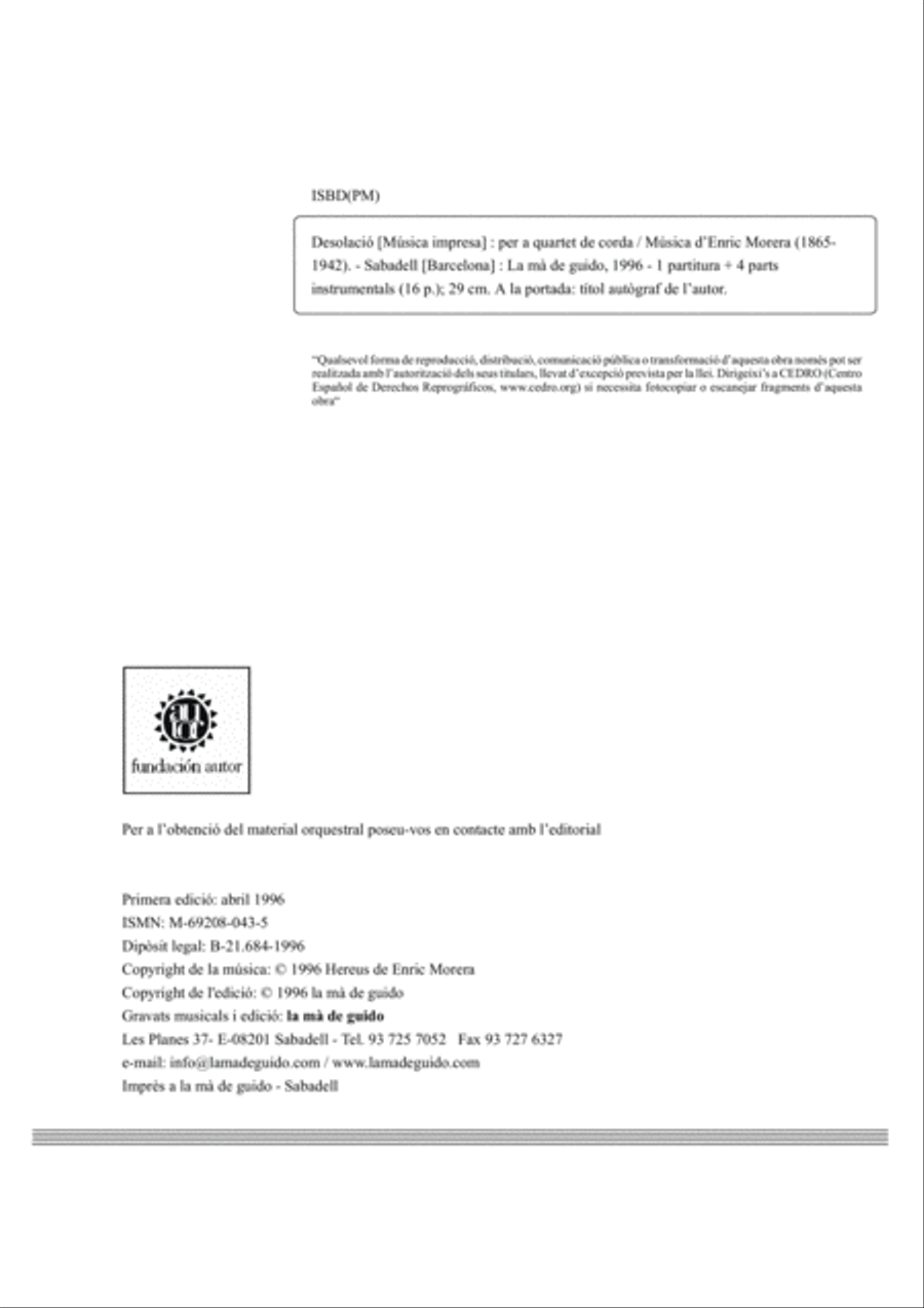Desolació String Orchestra scores gallery preview page 4