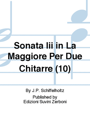 Book cover for Sonata Iii in La Maggiore Per Due Chitarre (10)