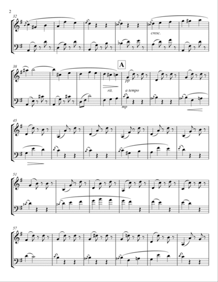Juliet's Waltz Aria for violin & cello duet String Duet scores gallery preview page 2