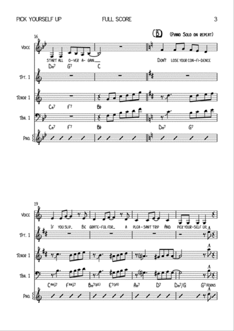 Pick Yourself Up Trombone scores gallery preview page 5
