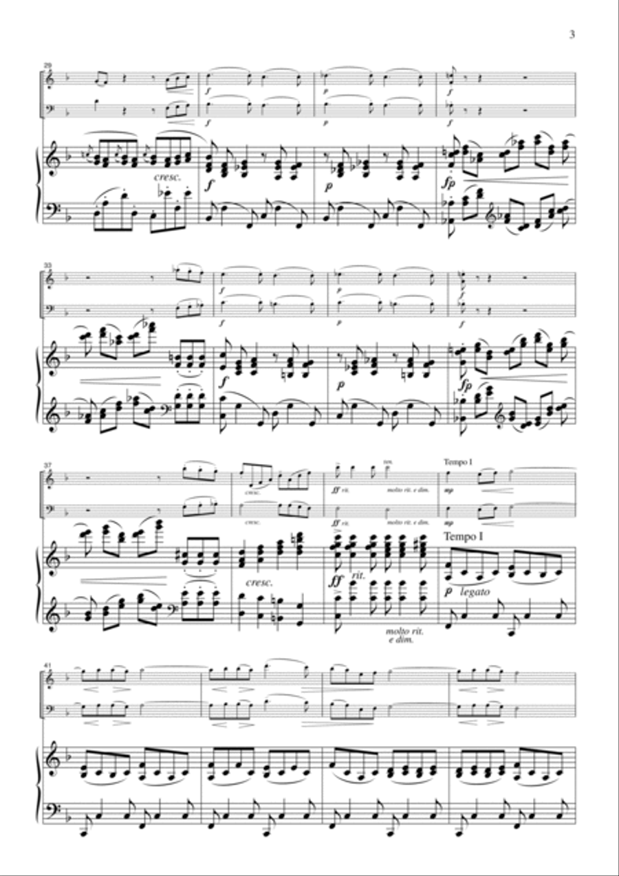 Chopin Chanson De L'adieu (Etude Op.10, No.3), for piano trio, PC101 Piano Trio scores gallery preview page 3