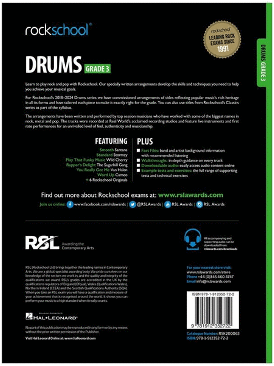 Rockschool Drums Grade 3 (2018) Drums scores gallery preview page 2