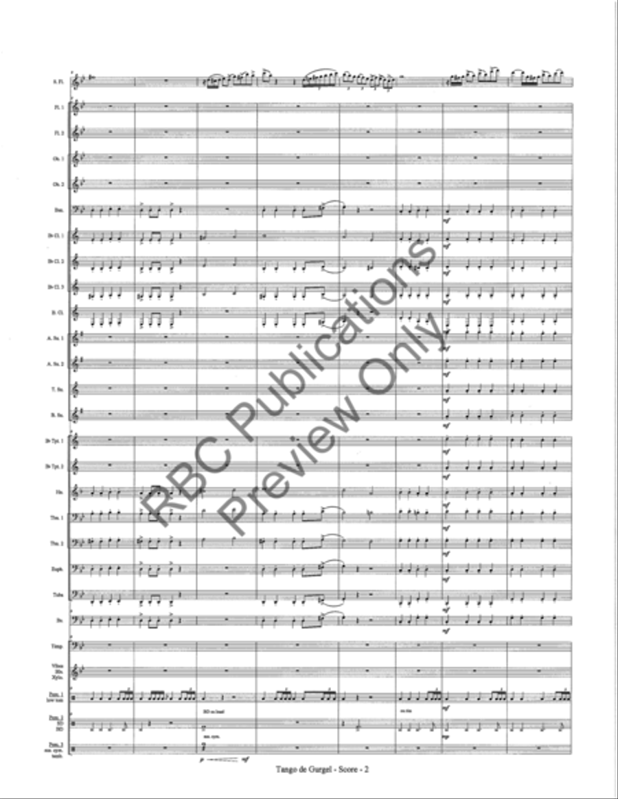 Tango De Gurgel (Score) Tango De Gurgel (Score) Concert Band scores gallery preview page 5