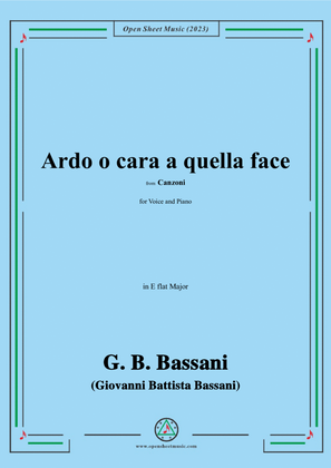 G. B. Bassani-Ardo o cara a quella face,in E flat Major