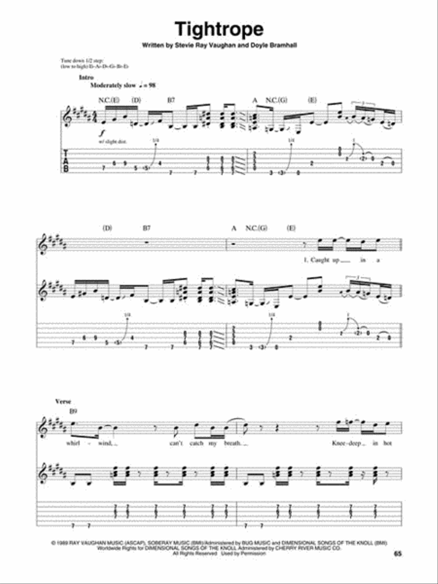 Stevie Ray Vaughan Guitar scores gallery preview page 6