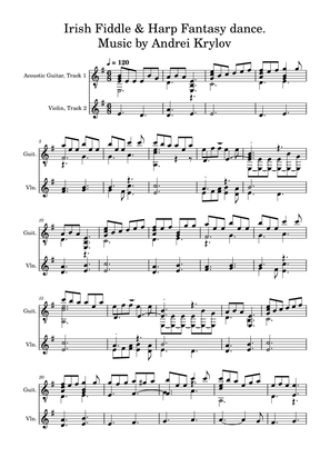 Irish Fiddle &amp; Harp Fantasy dance. Music by Andrei Krylov (please listen audio on Spotify etc.)