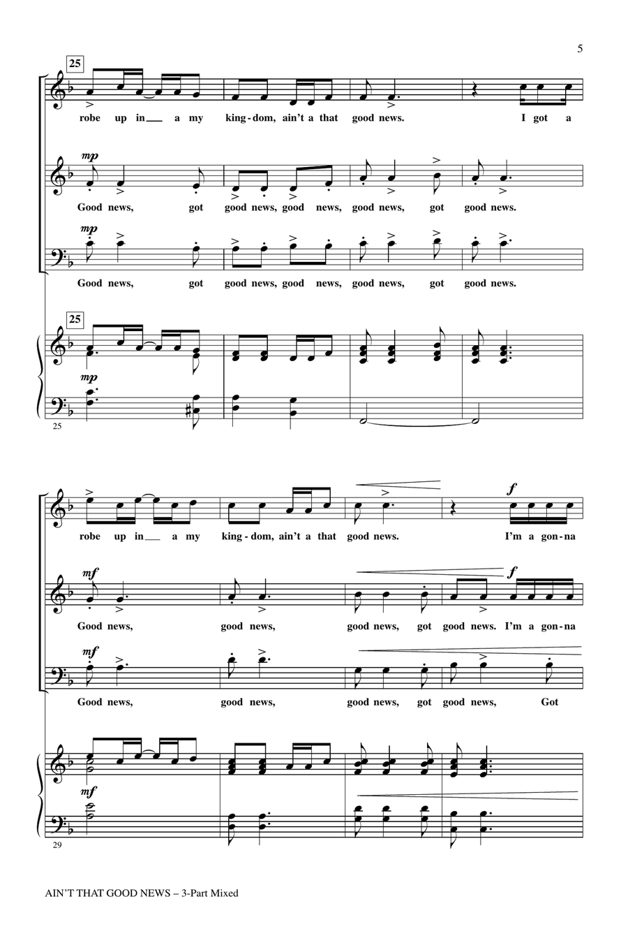 Ain't That Good News 3-Part scores gallery preview page 4