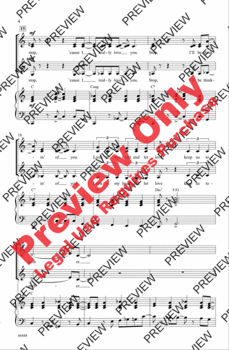 Love Will Keep Us Together Women's Choir scores gallery preview page 4