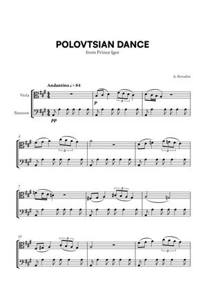 Polovtsian Dance (from Prince Igor) (for Viola and Bassoon)