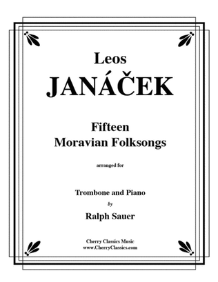 Book cover for 15 Moravian Folk Songs for Trombone and Piano