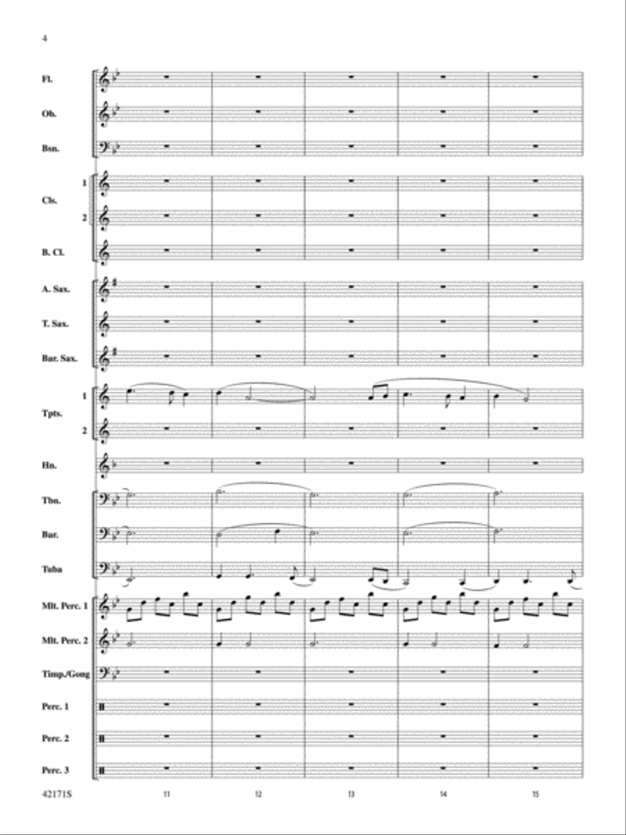 Prelude and Firestorm: Score Concert Band scores gallery preview page 4