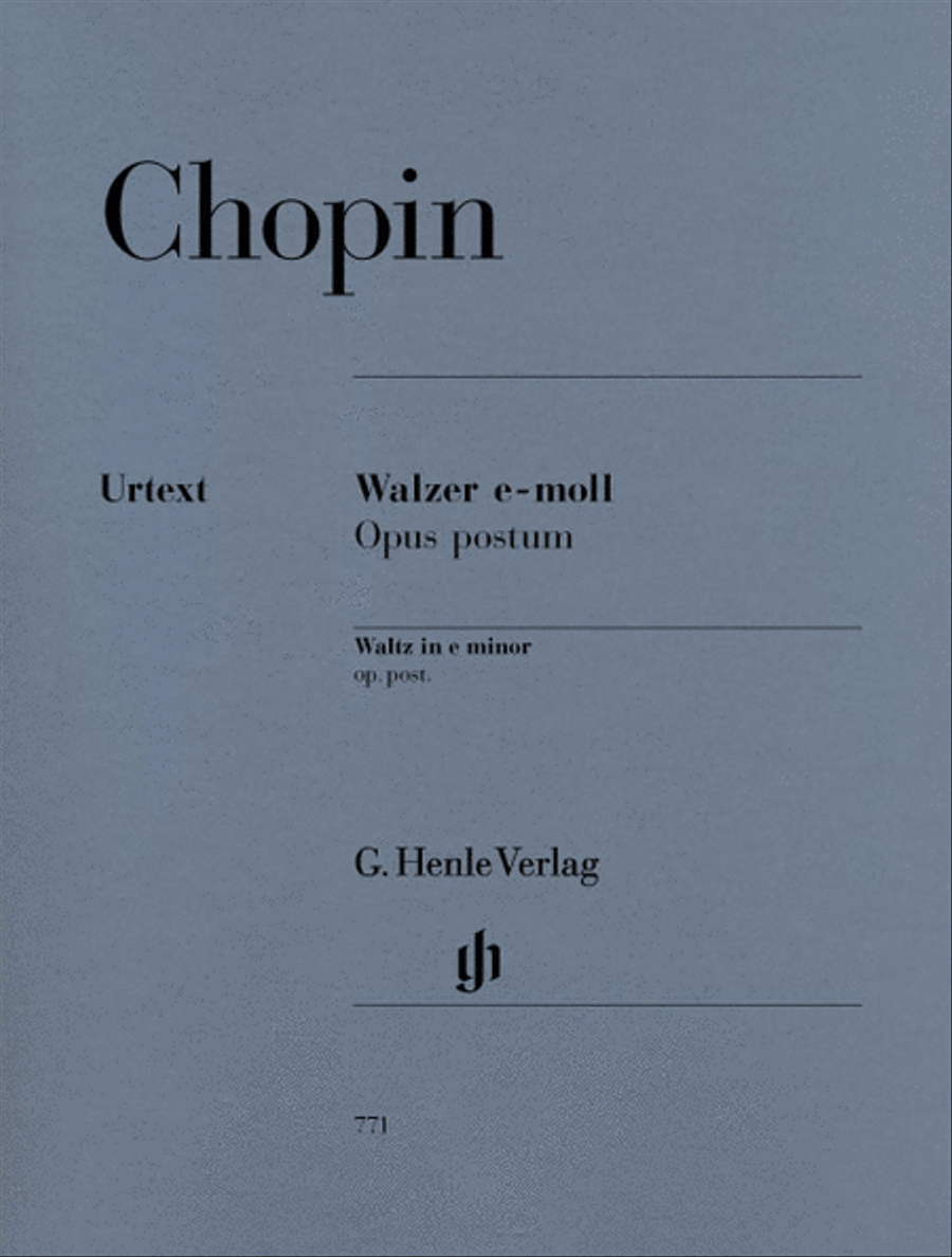 Waltz in E minor Op. Posth. Piano Solo scores gallery preview page 1