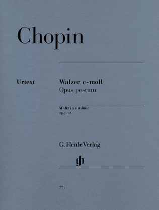 Book cover for Waltz in E minor Op. Posth.