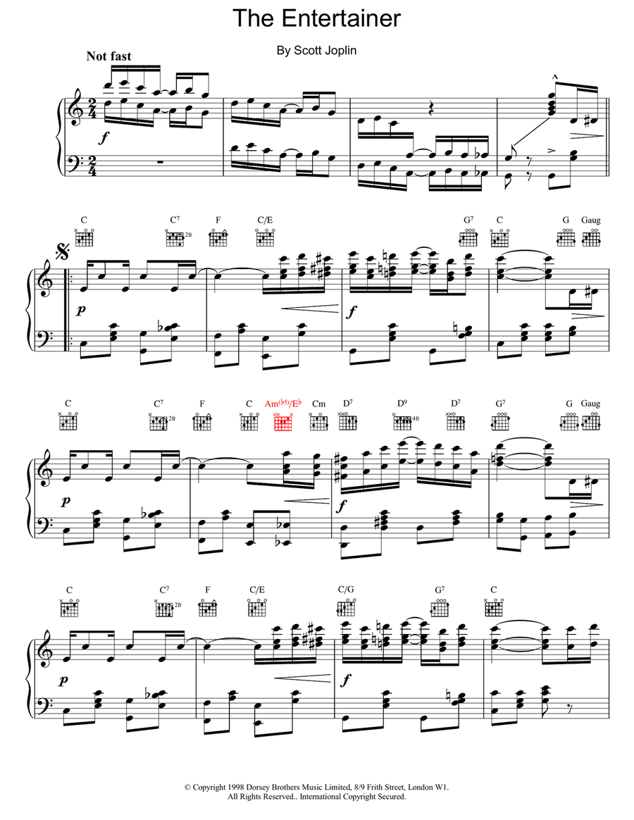 The Entertainer The Entertainer Piano Solo scores gallery preview page 1