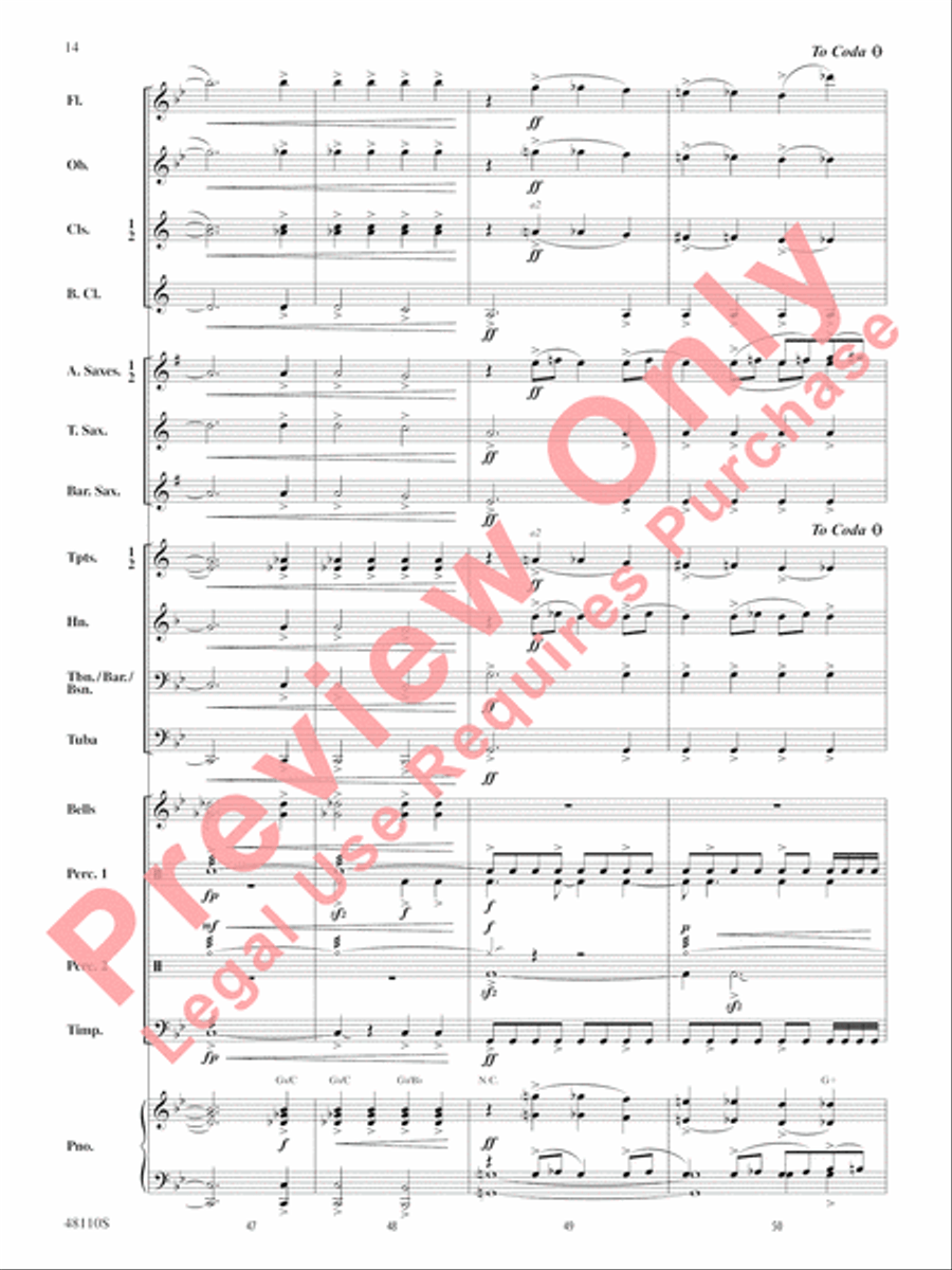 Escape from Thunder Mountain Concert Band scores gallery preview page 15