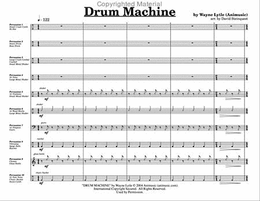 Drum Machine Drum Machine Percussion Ensemble scores gallery preview page 2