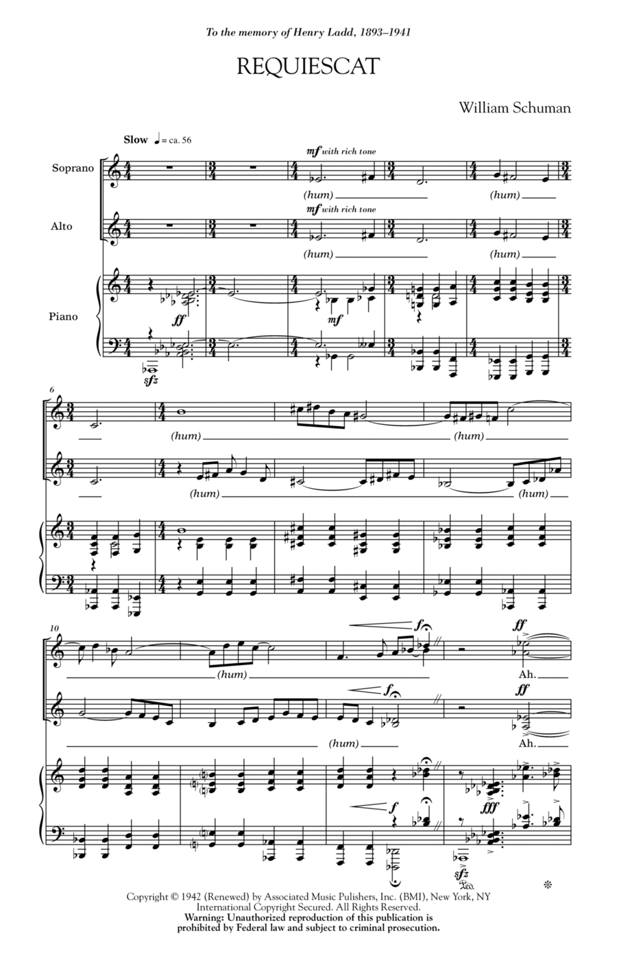 Requiescat SSA scores gallery preview page 1