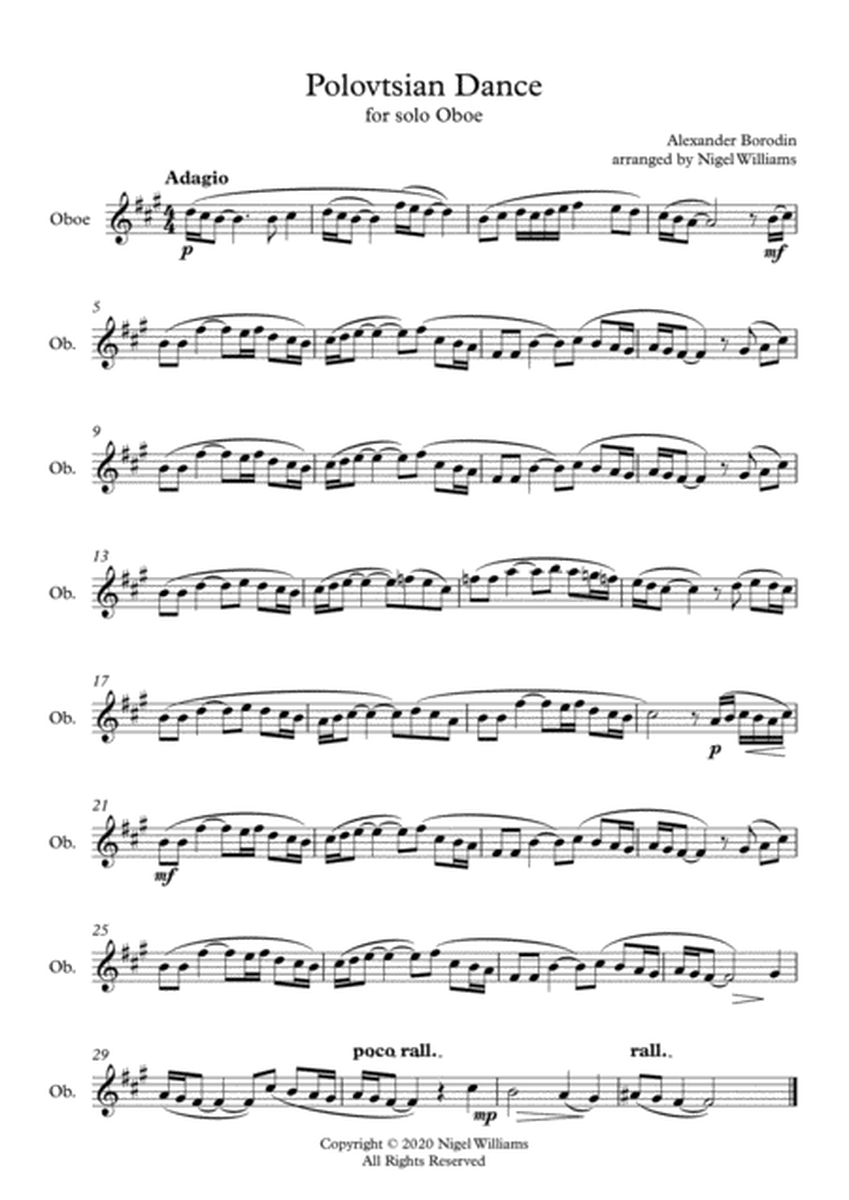 Polovtsian Dance, for Oboe solo image number null
