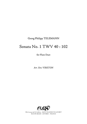 Book cover for Sonata No. 1 TWV 40 : 102