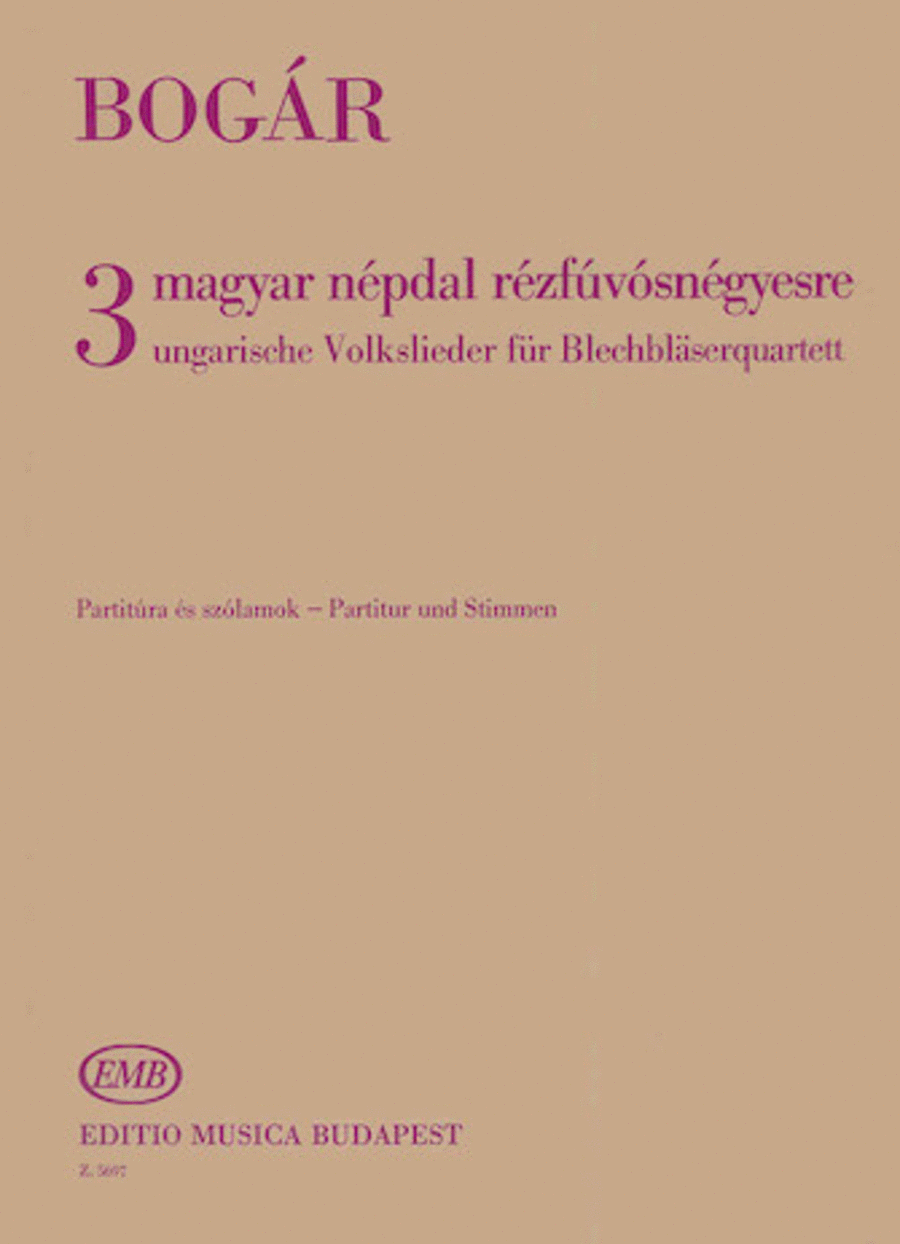 Three Hungarian Folksongs For Brass Quartet