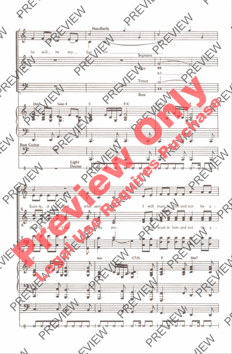 First Song of Isaiah 4-Part scores gallery preview page 4